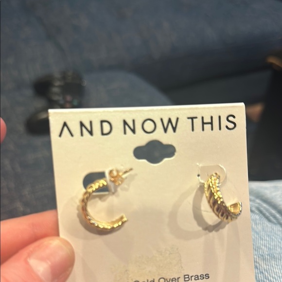 AND NOW THIS Gold Hoop Earrings - Picture 3 of 3